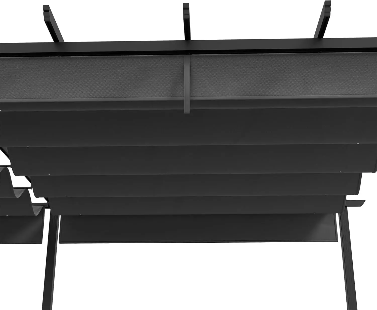 Pergola en aluminium gris 3,6x6 m rétractable vue 9