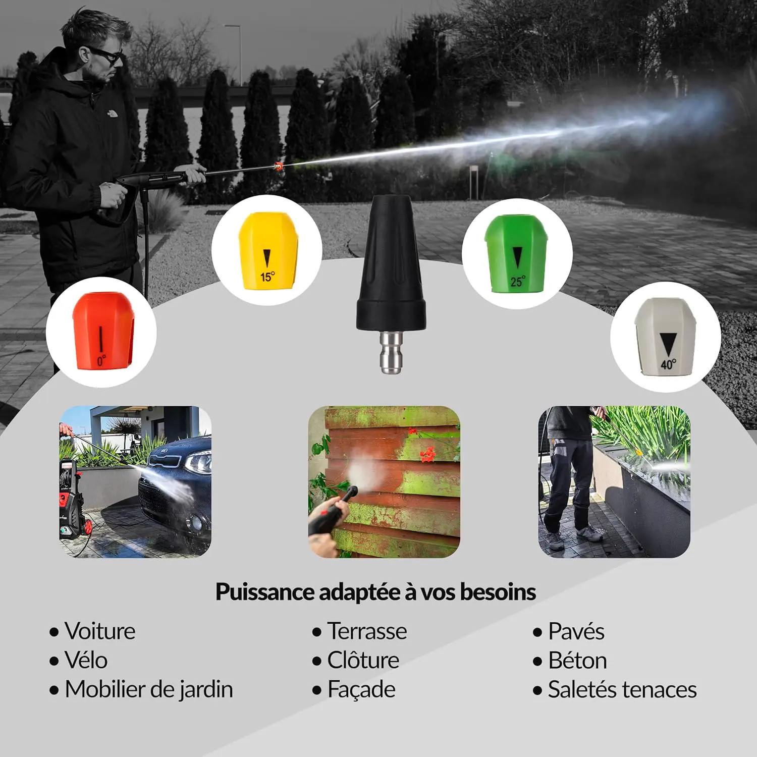 Nettoyeur haute pression noir vue 6