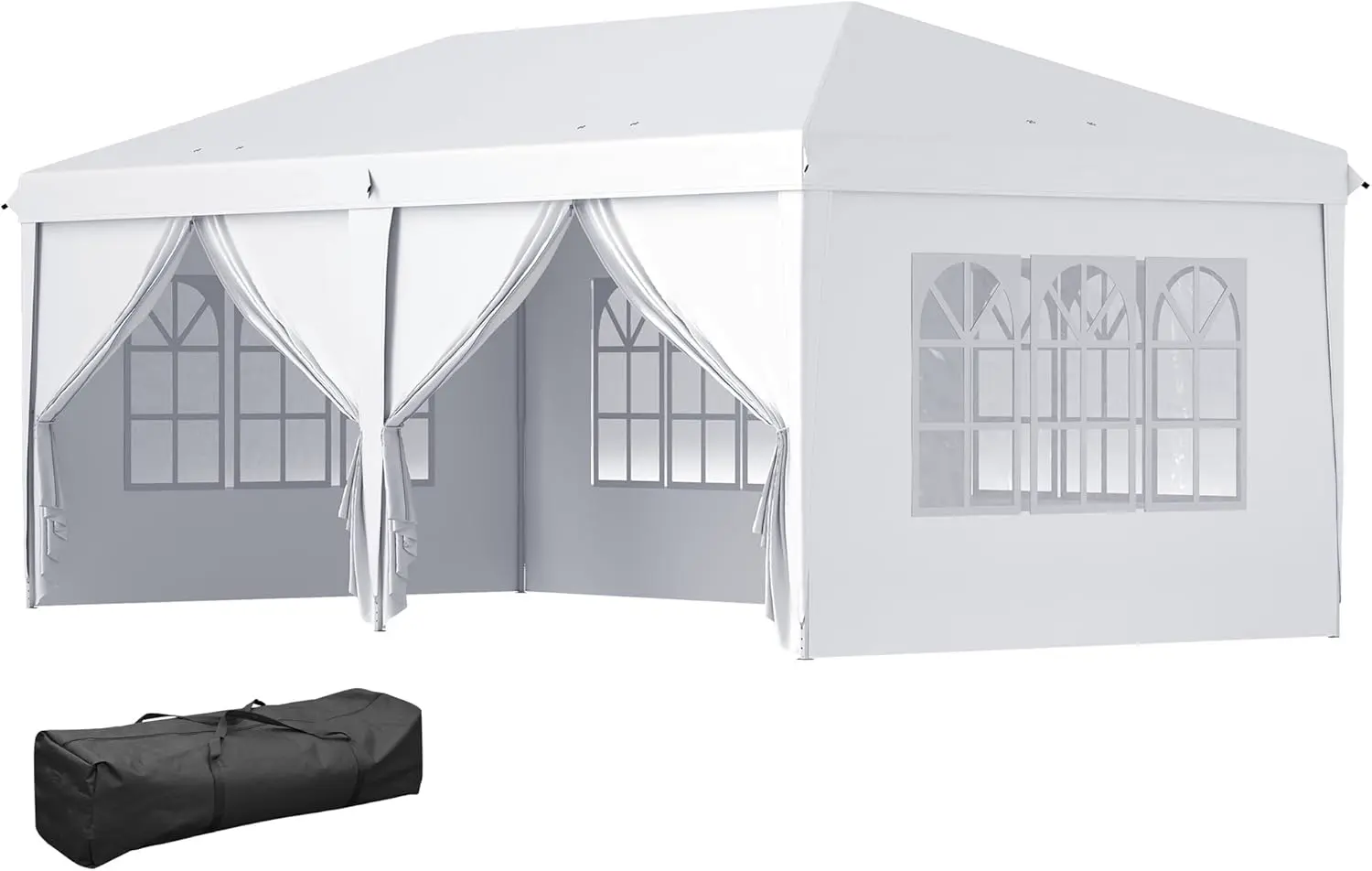 Outsunny Tonnelle de Jardin 3x6m Barnum Pliant avec Côtés Amovibles