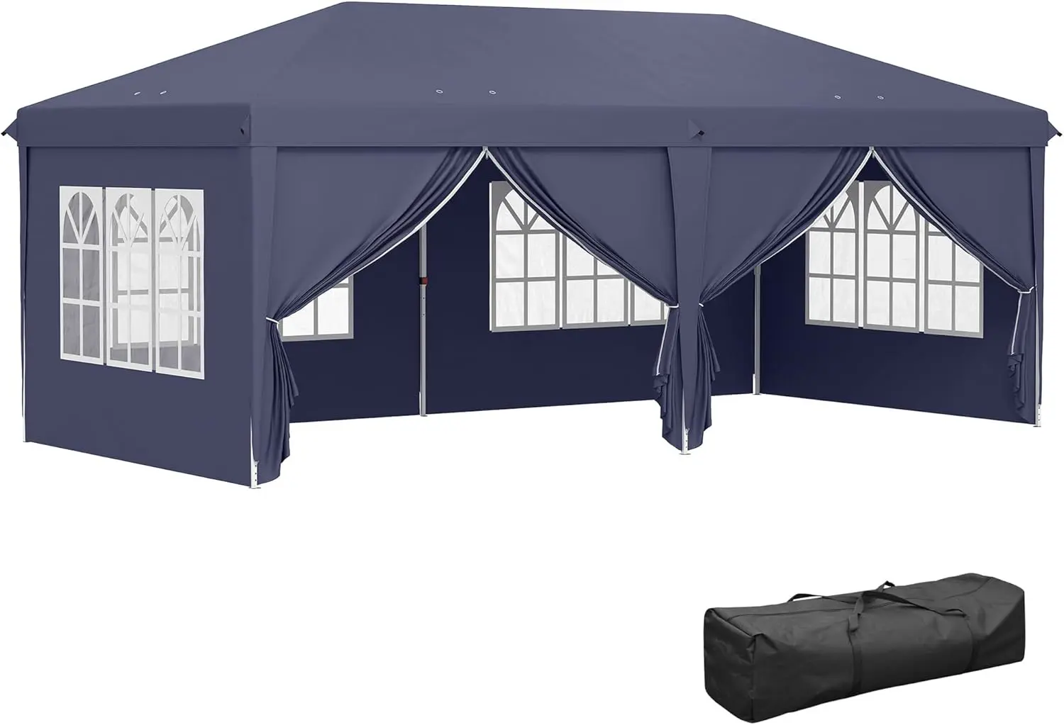 Outsunny Tonnelle de Jardin 3x6m Barnum Pliant avec Côtés Amovibles