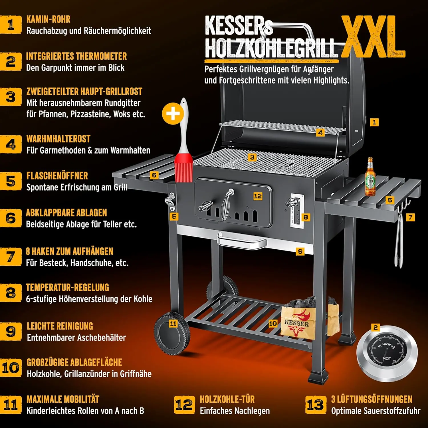 Barbecue weber en bois vue 3