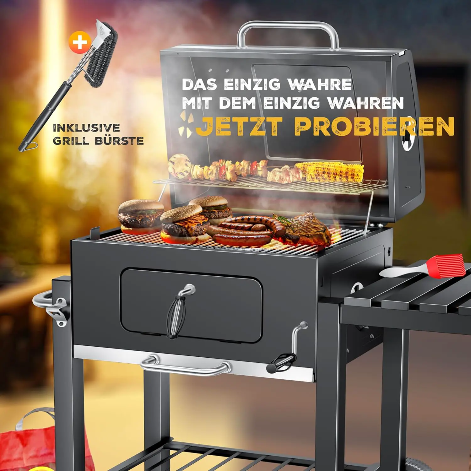 Barbecue weber en bois vue 2