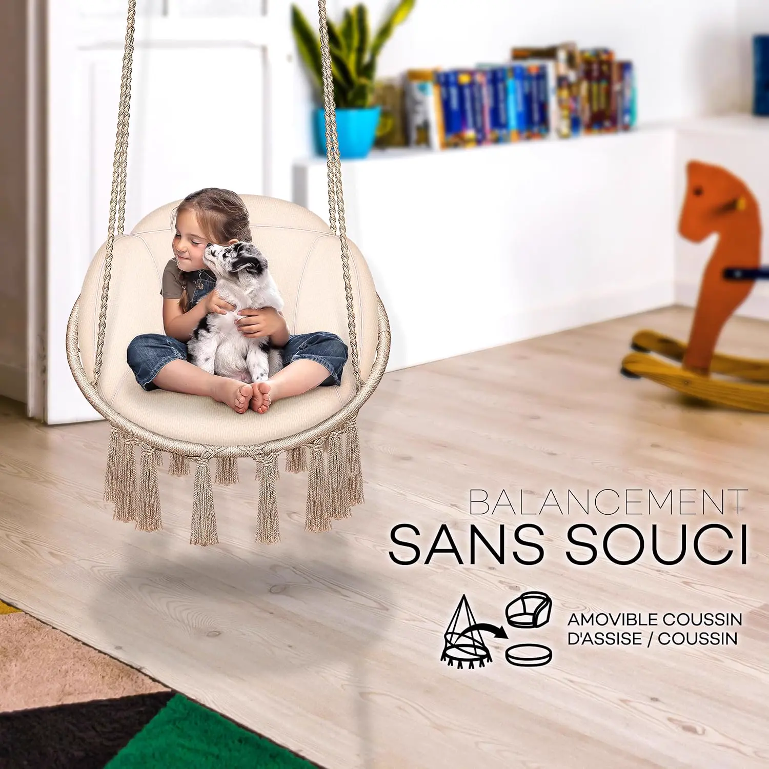 Fauteuils suspendus en métal vue 4