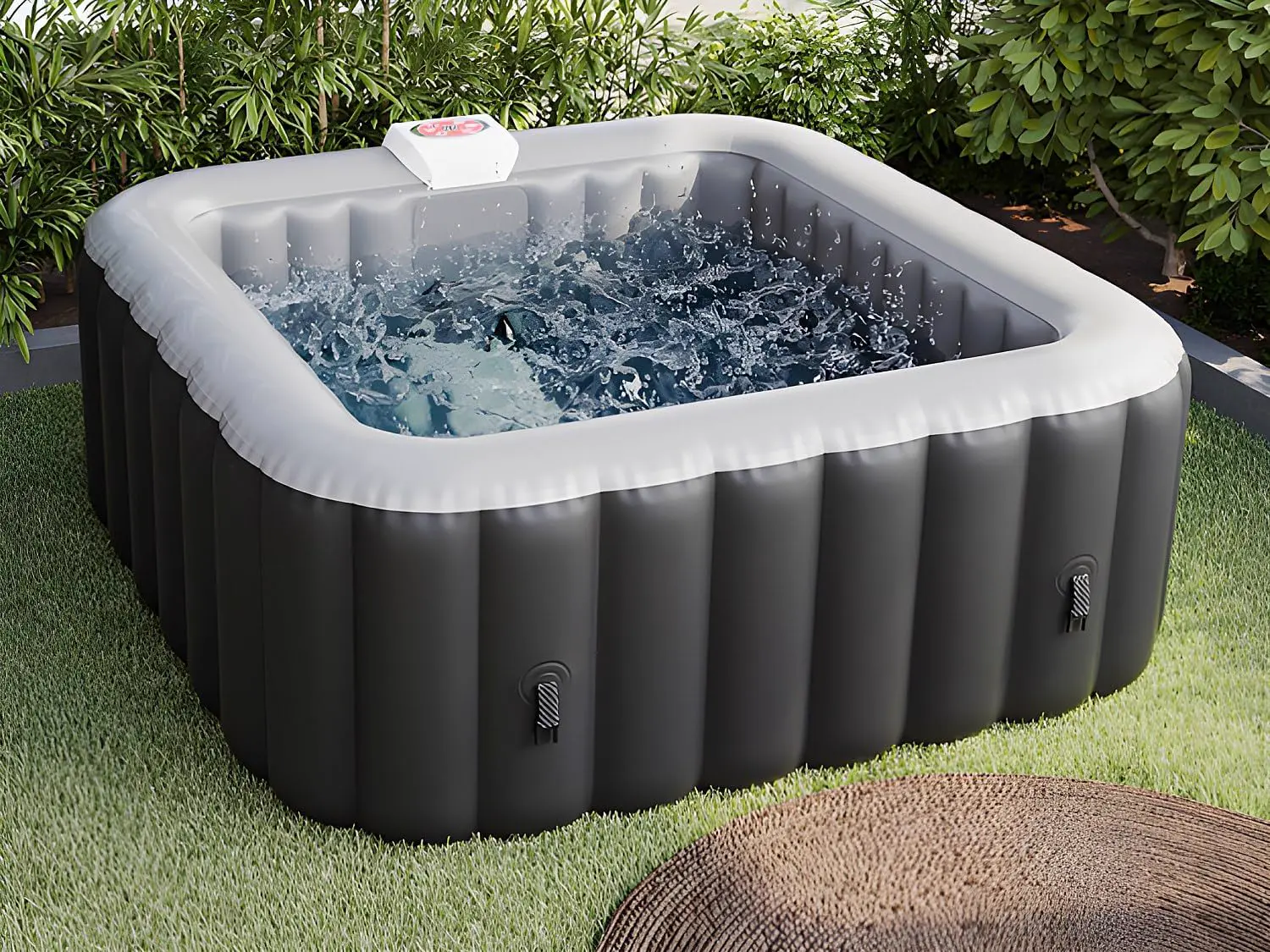 Spa gonflable 4 personnes 4 places gris vue 4