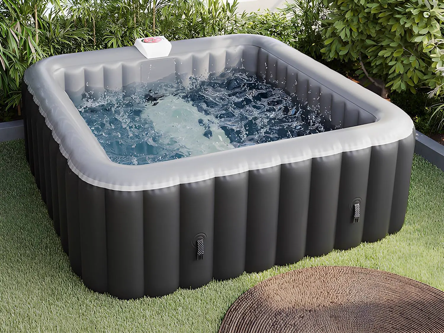 Spa gonflable 6 personnes 6 places gris vue 4