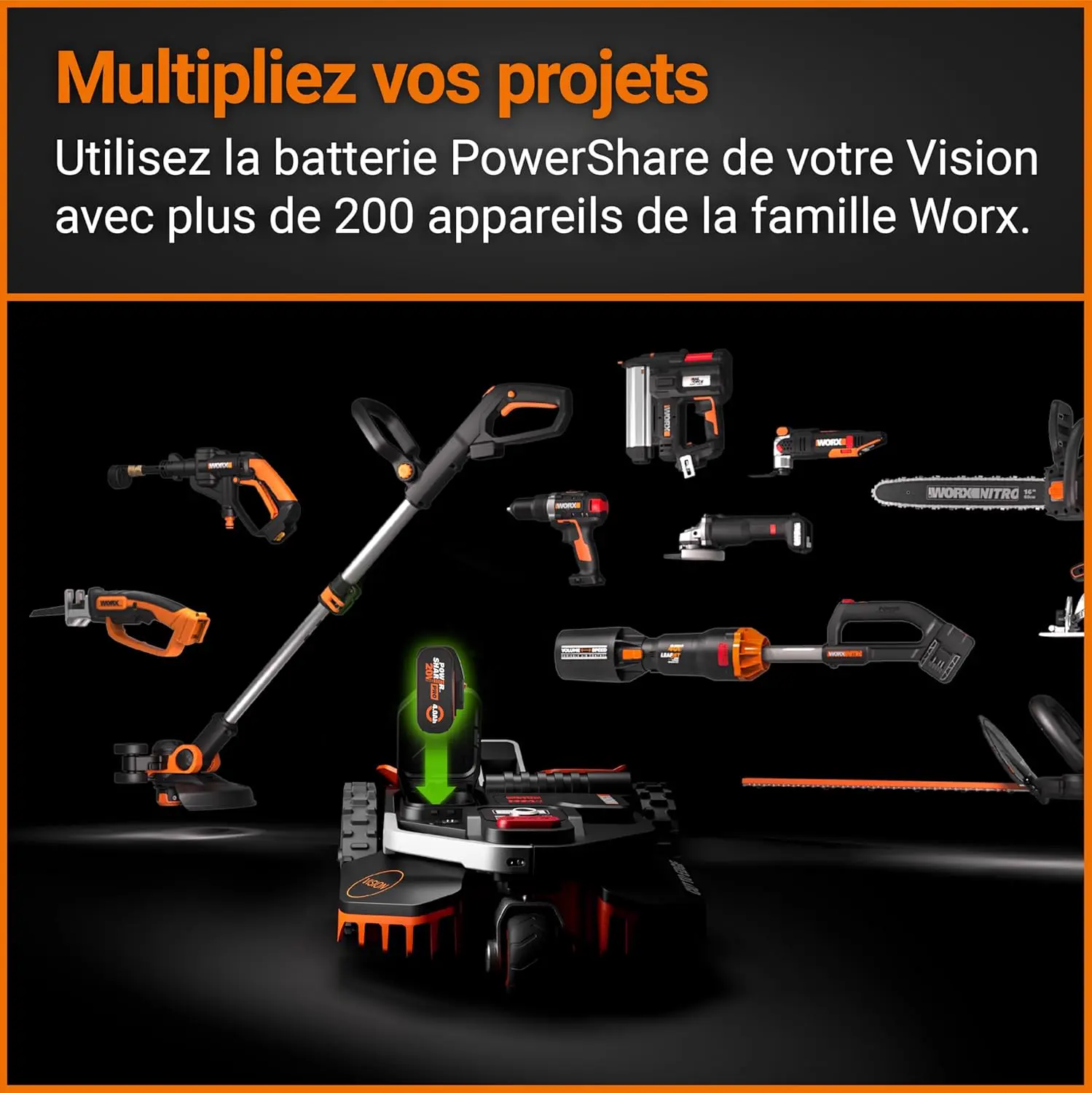 Robot tondeuse WORX LANDROID Vision WR206E.1 vue 11