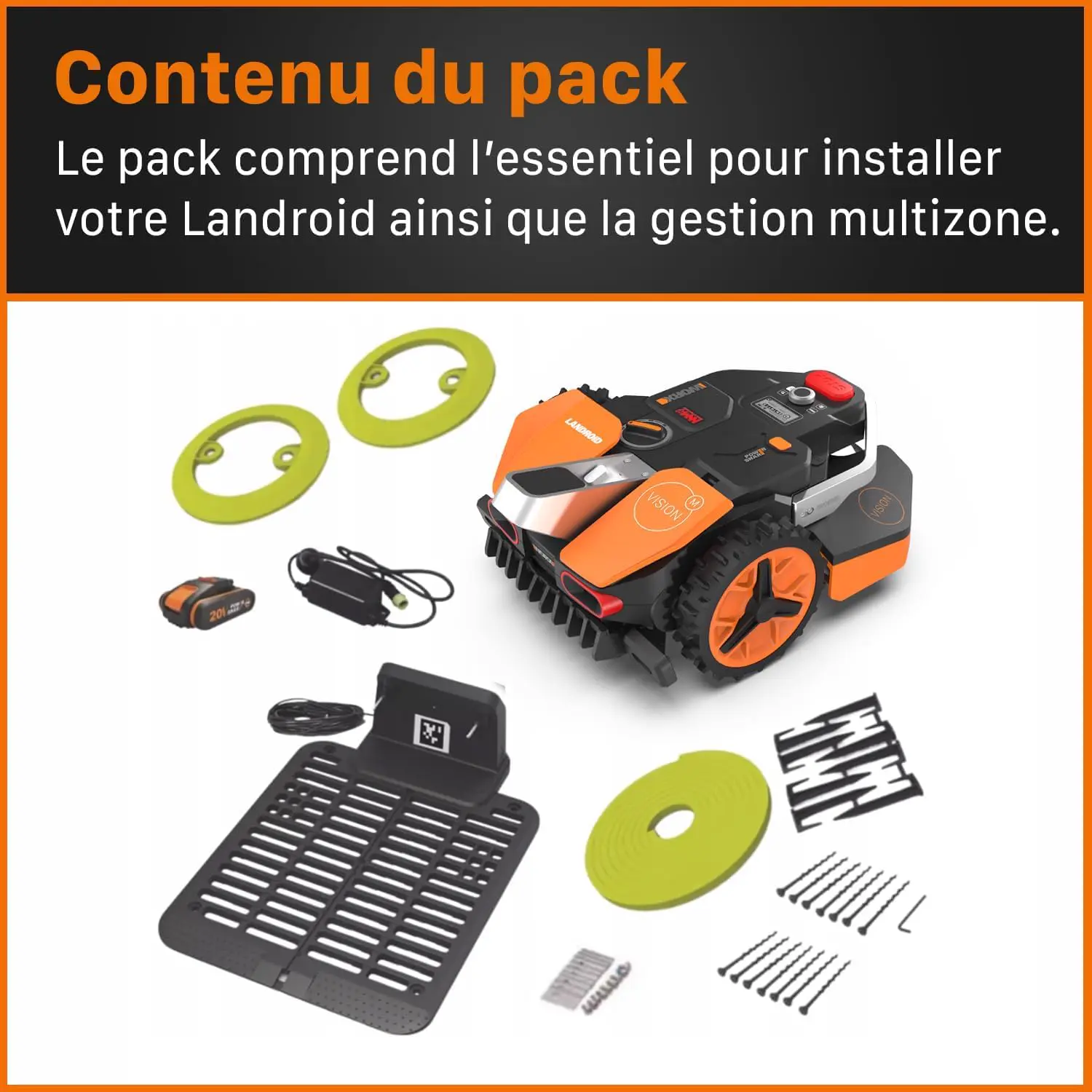 Robot tondeuse WORX LANDROID Vision WR206E.1 vue 12