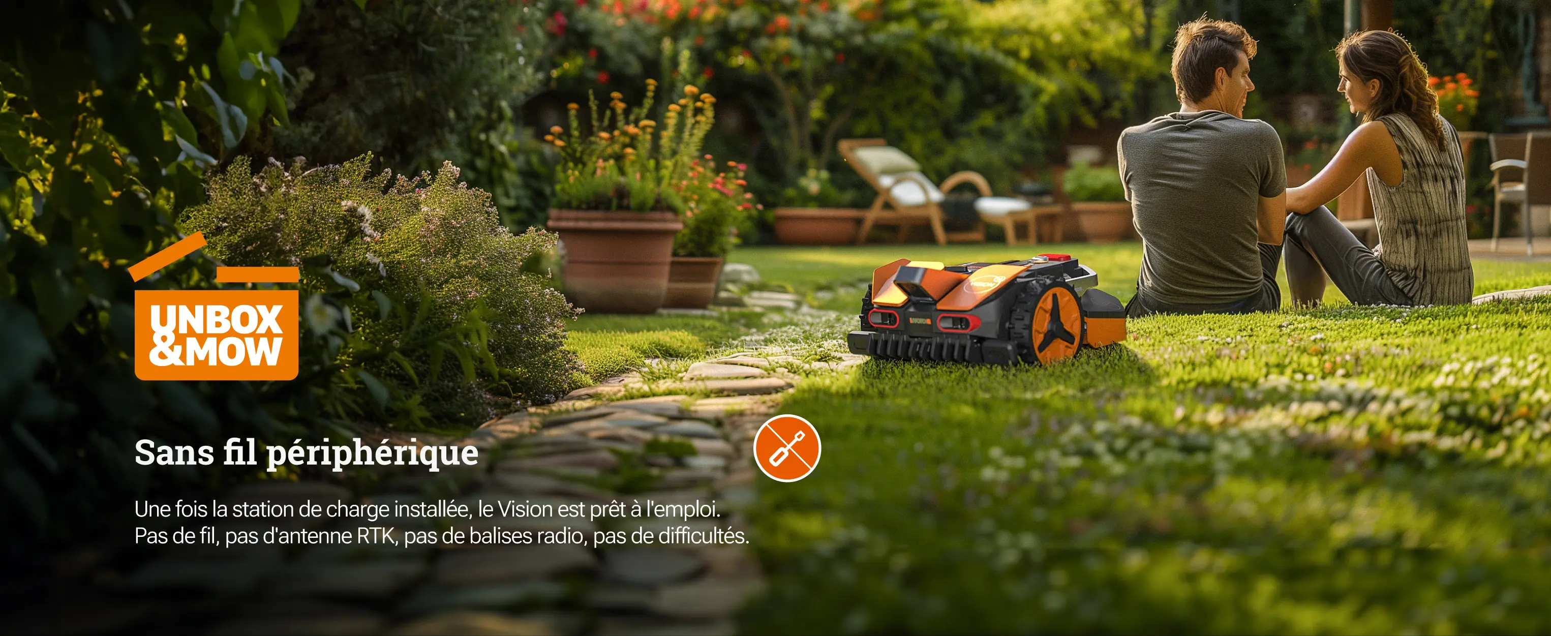 Robot tondeuse WORX LANDROID Vision WR206E.1 — contenu détaillé 1