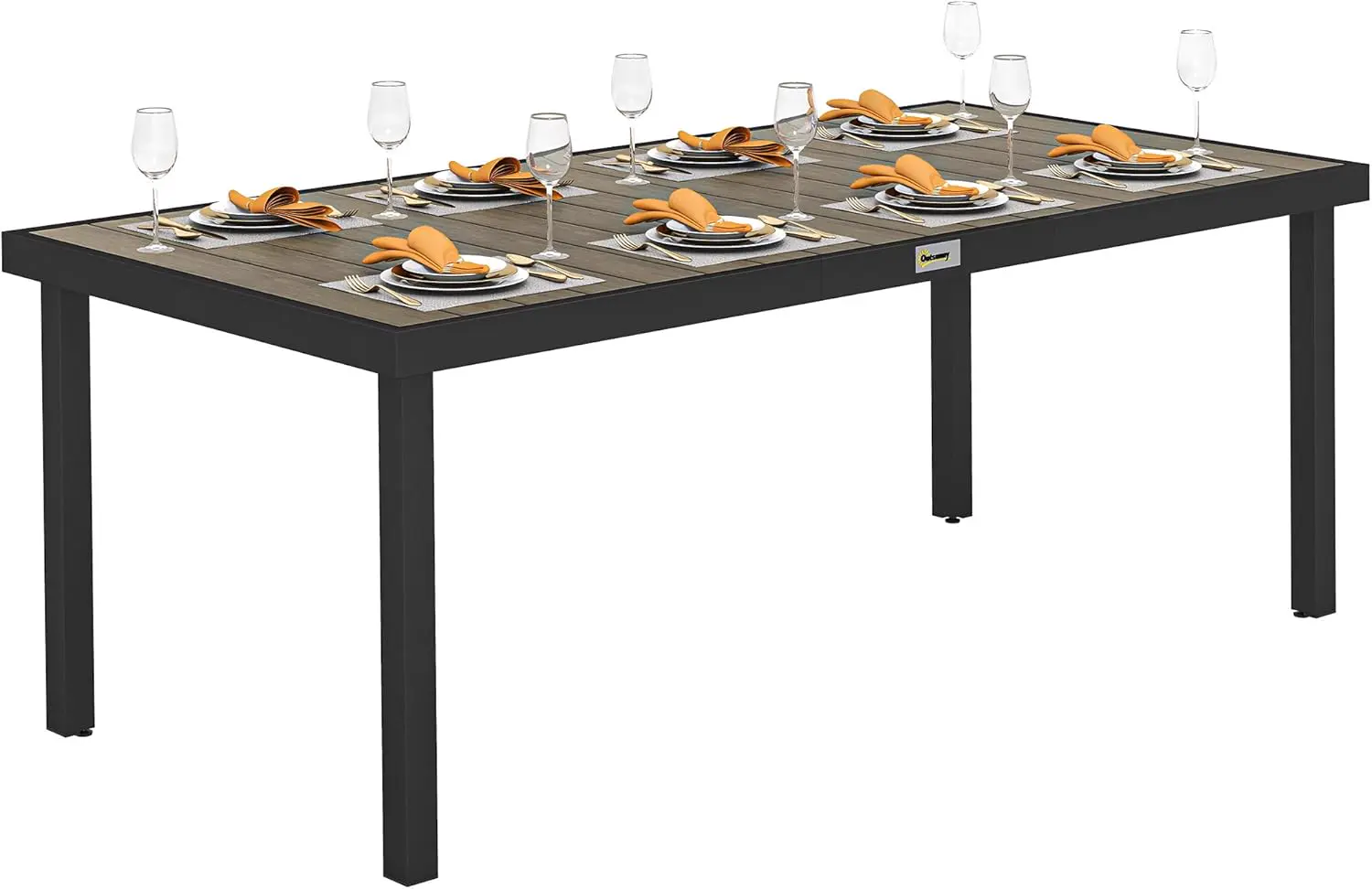 Outsunny Table à Manger de Jardin pour 8 Personnes