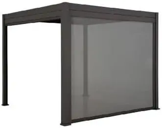 Store déroulant latéral Habrita PERBIELECR40 pour pergola bioclimatique motorisée per 3040 ELEC côté 4m Gris Habrita Foresta