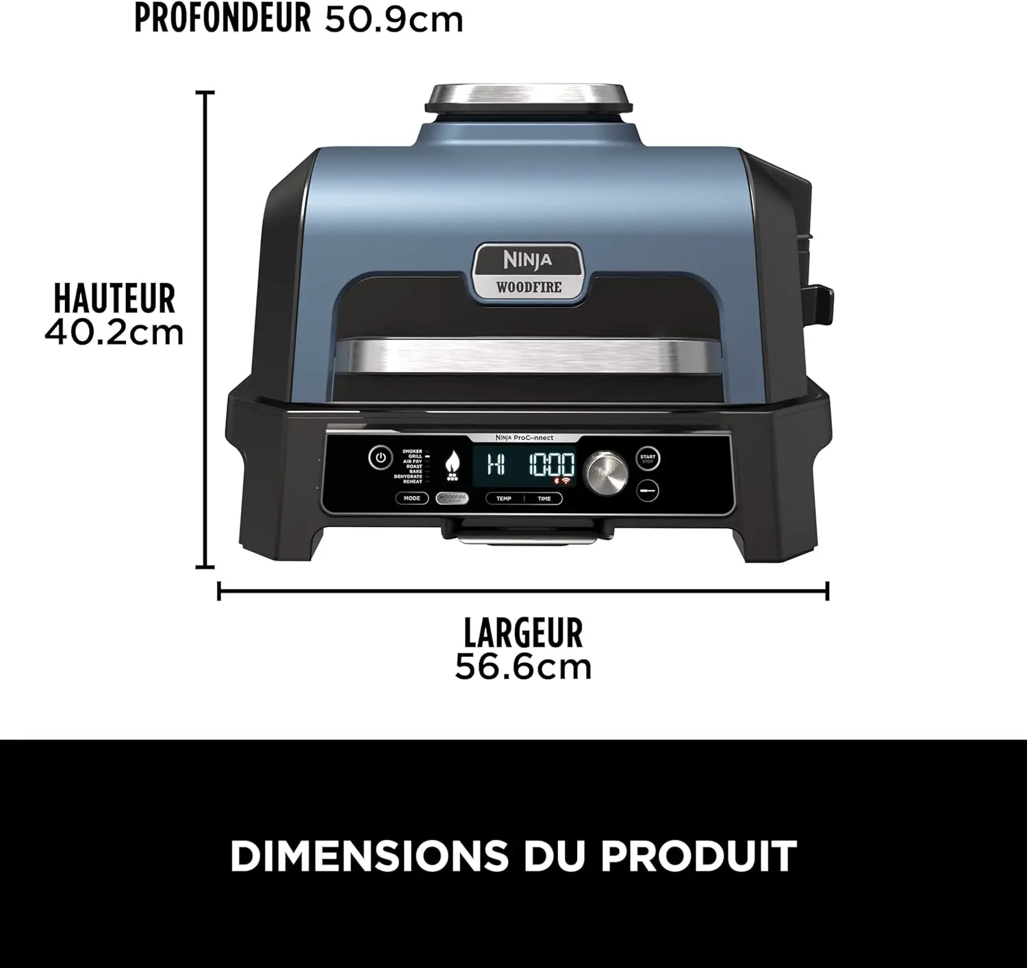 Barbecue électrique en métal noir vue 3