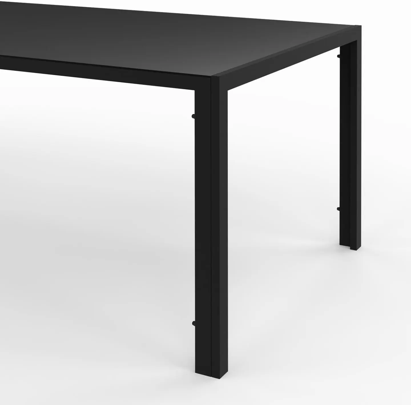 Table de jardin 8 places en métal noir vue 7