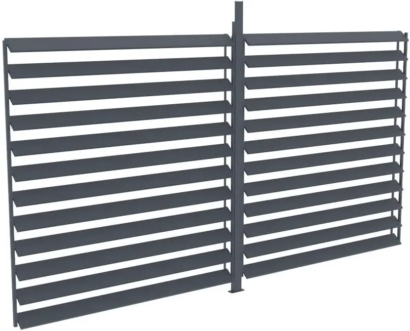 Pergola en aluminium gris vue 2