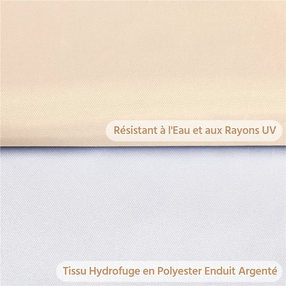 Tonnelle en métal beige 3x3 m vue 9