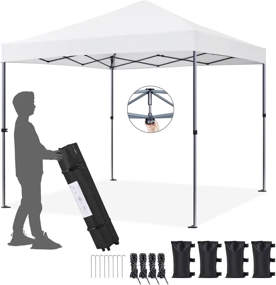 Yaheetech Tonnelle de Jardin Extérieur 3 × 3 M Tente de Camping