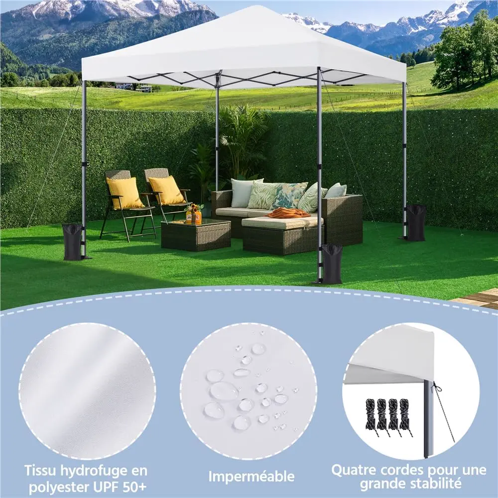 Tonnelle en métal sable 3x3 m vue 7