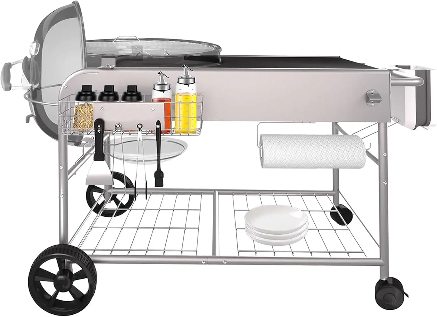 GFTIME Table de barbecue en acier inoxydable pour Weber Original