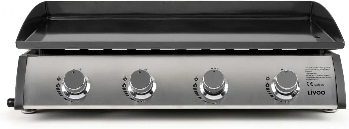 Plancha Gaz 4 Feux 10kw Métal - DOC297