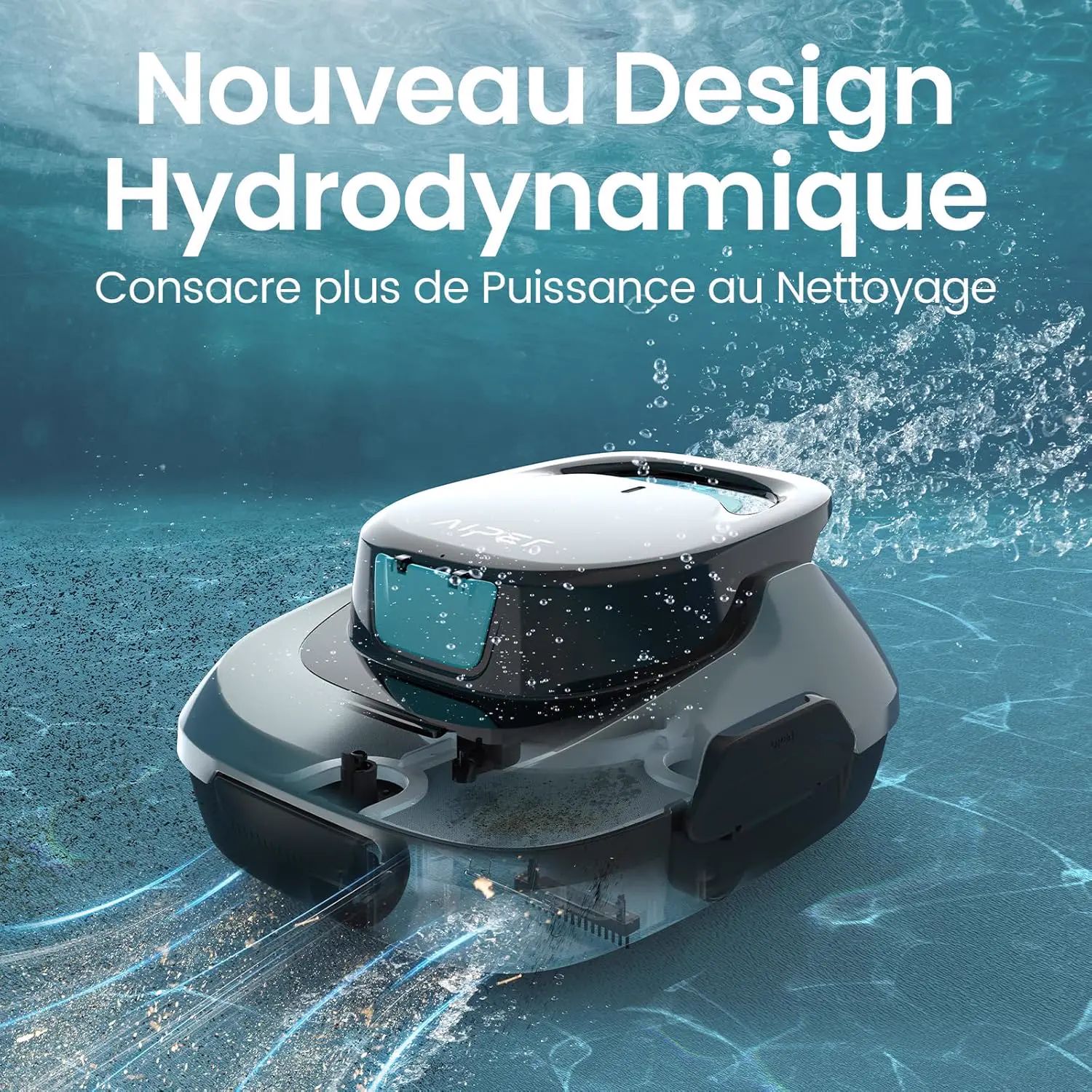 Robot piscine 80 m² vue 2