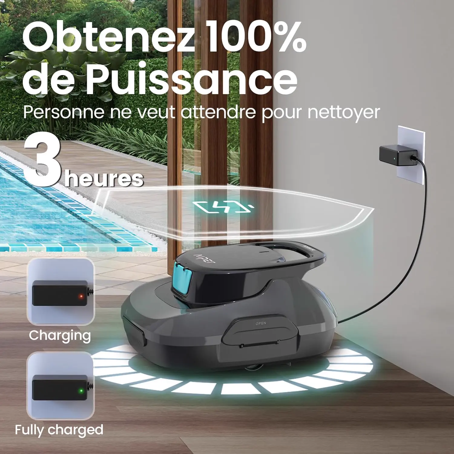 Robot piscine 80 m² vue 6