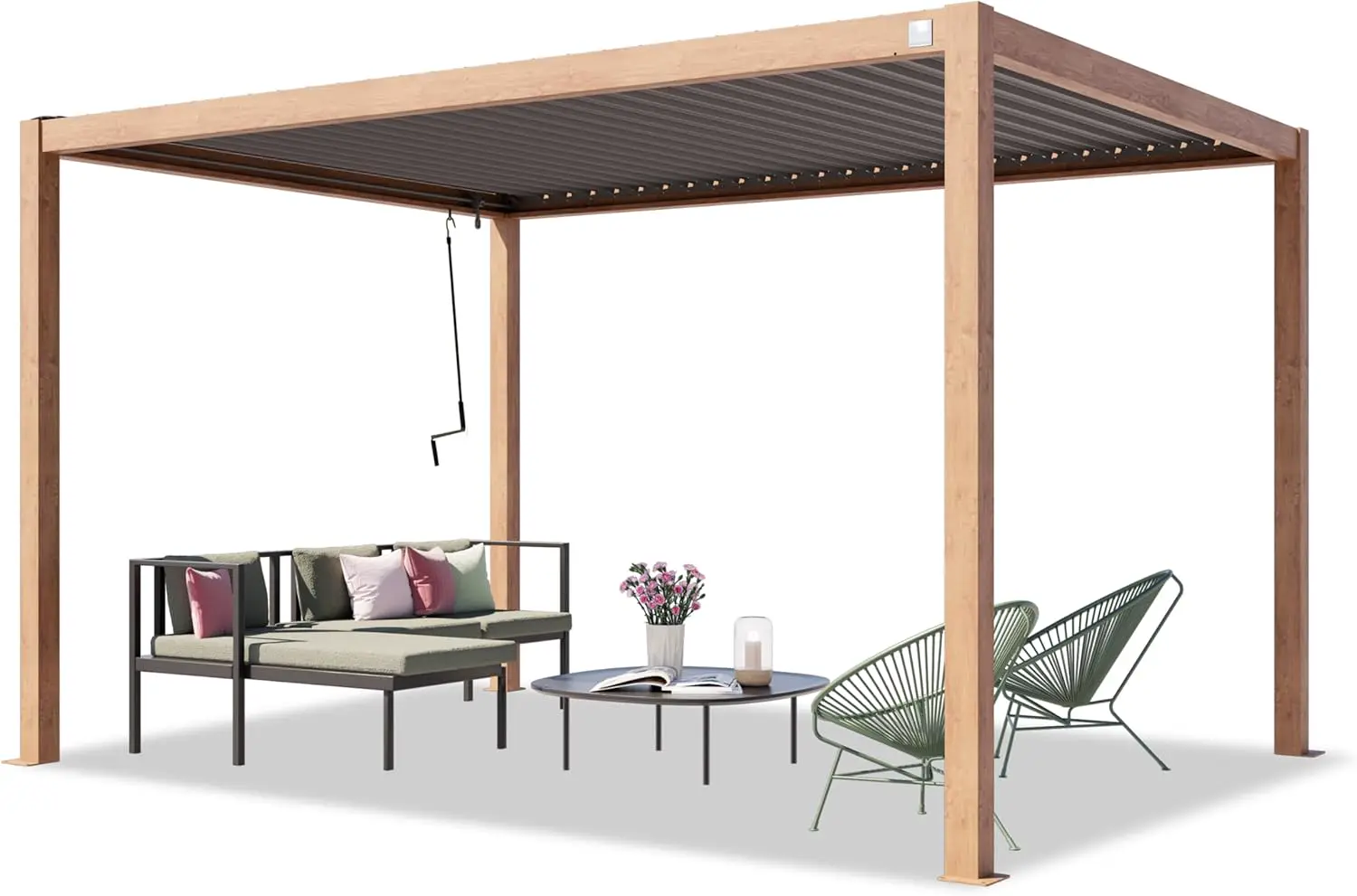 Pergola en aluminium 3x4 m vue 3