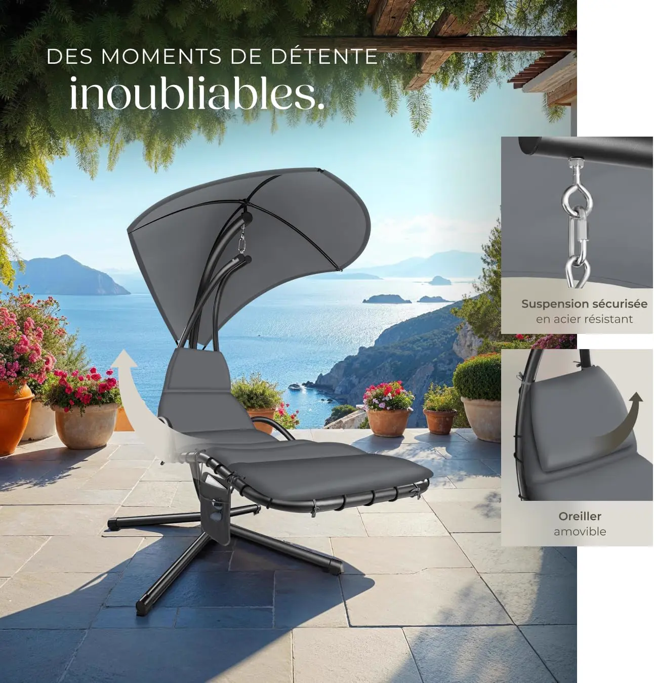 Fauteuils suspendus Bain de Soleil Suspendu Siege Suspendu ave… vue 8