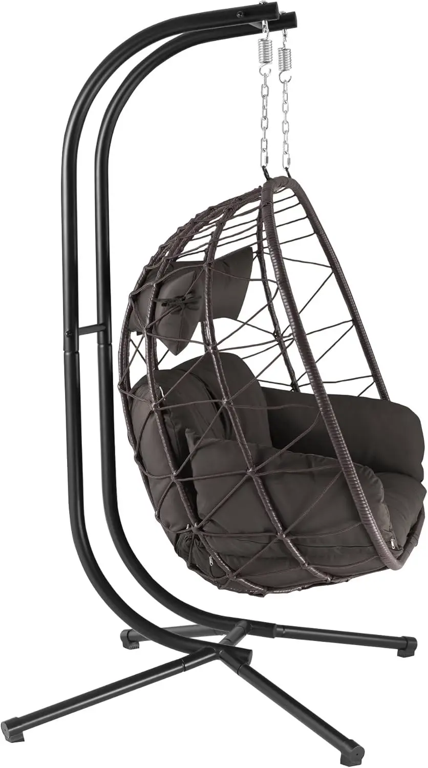 Fauteuils suspendus 2 places en métal marron vue 5