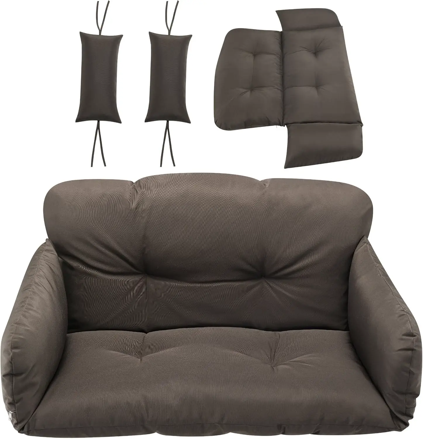 Fauteuils suspendus 2 places en métal marron vue 9