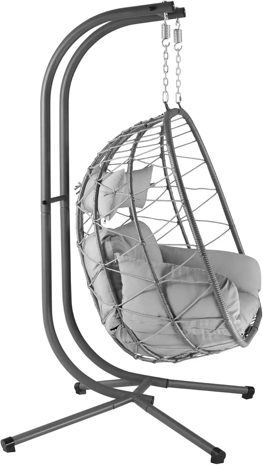 Fauteuils suspendus 2 places en métal gris vue 5