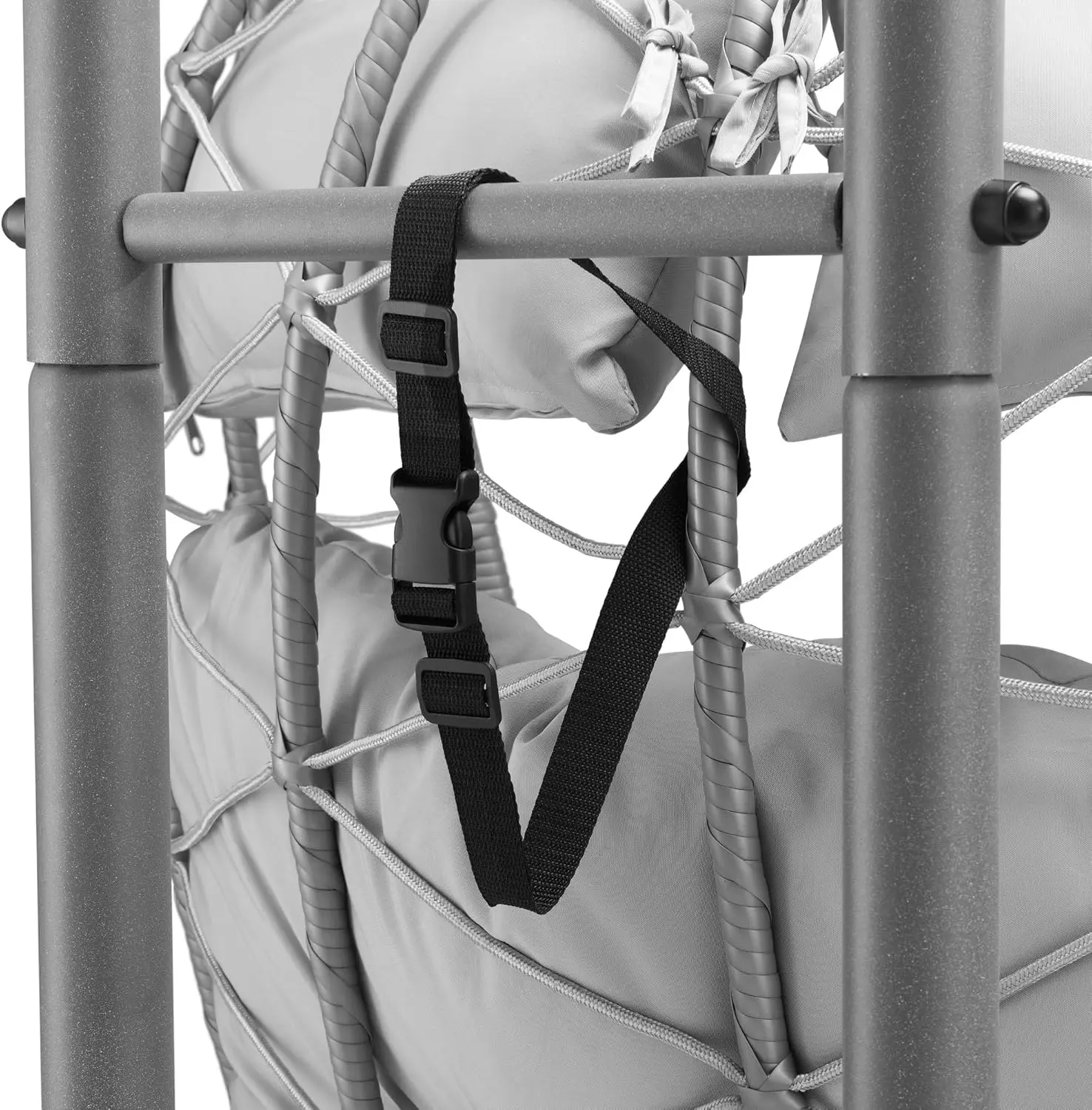 Fauteuils suspendus 2 places en métal gris vue 8
