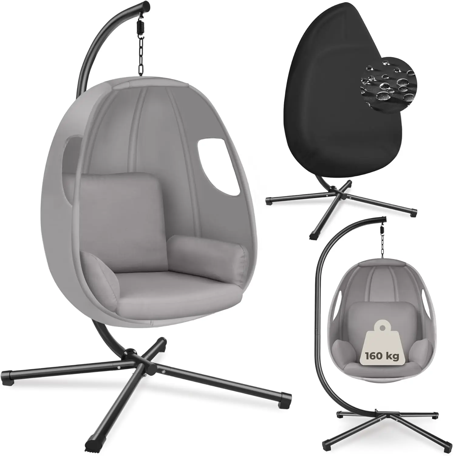 Fauteuils suspendus en métal vue 1