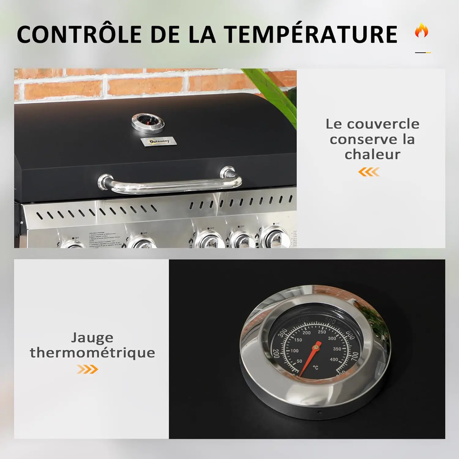 Barbecue à gaz noir vue 4