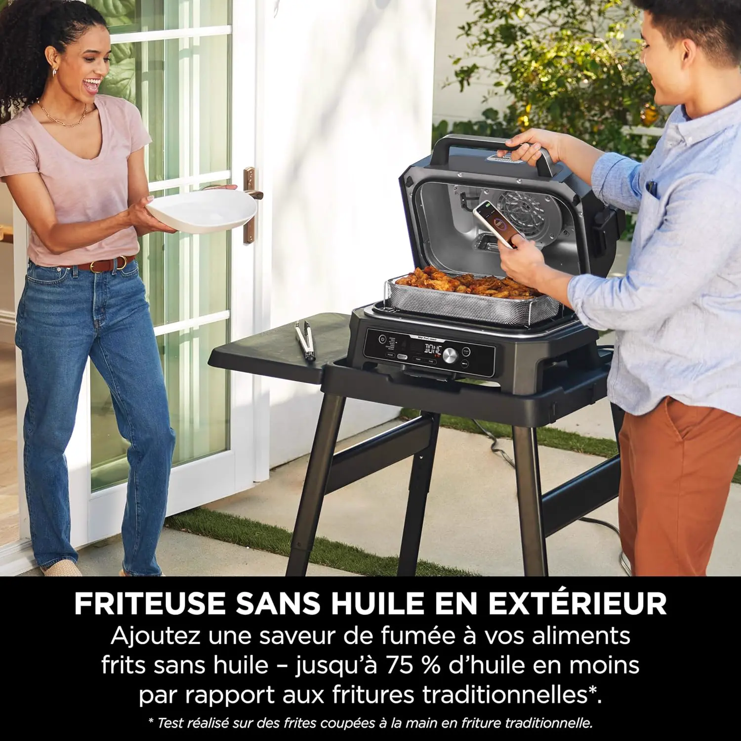 Barbecue électrique en bois noir vue 11