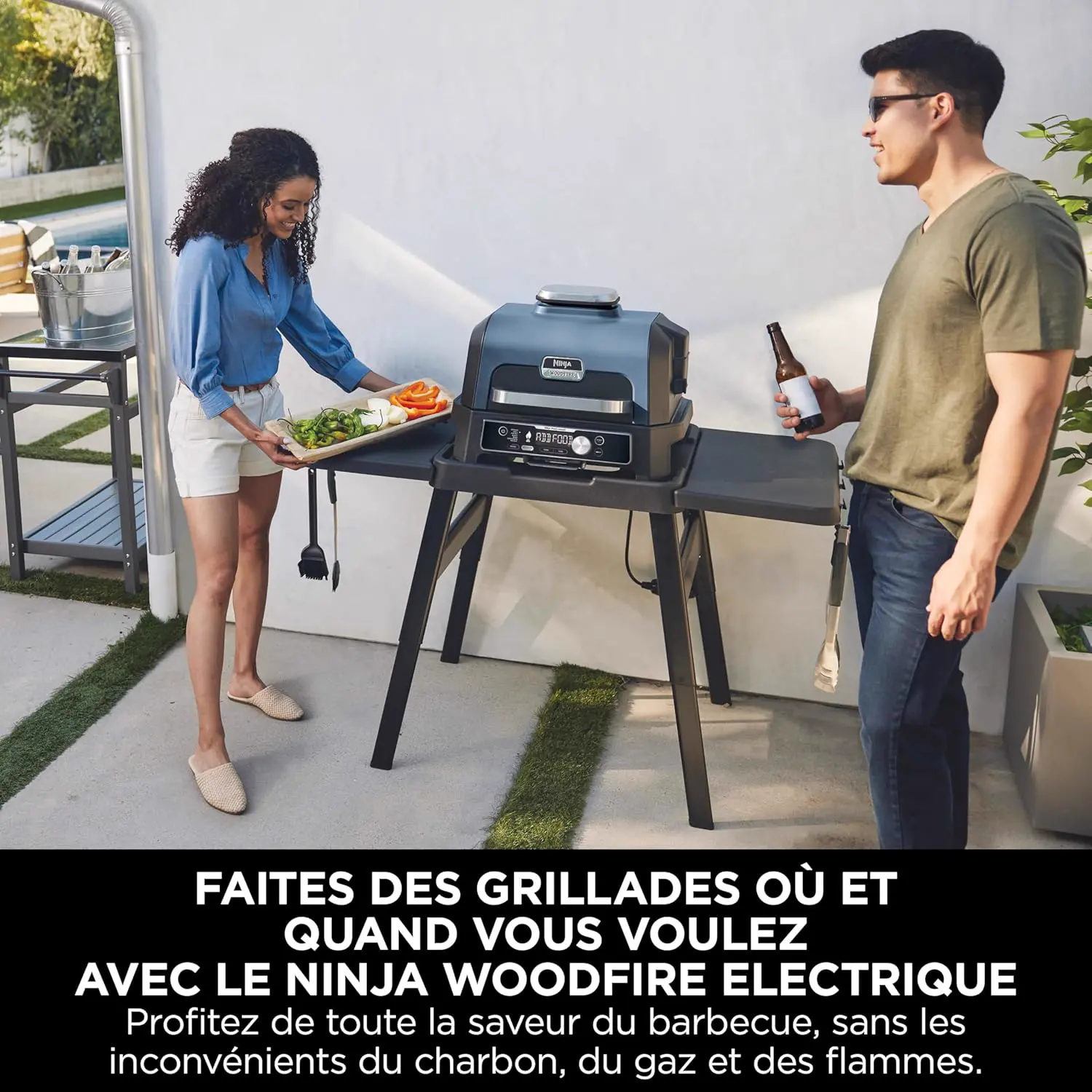 Barbecue électrique en bois noir vue 13