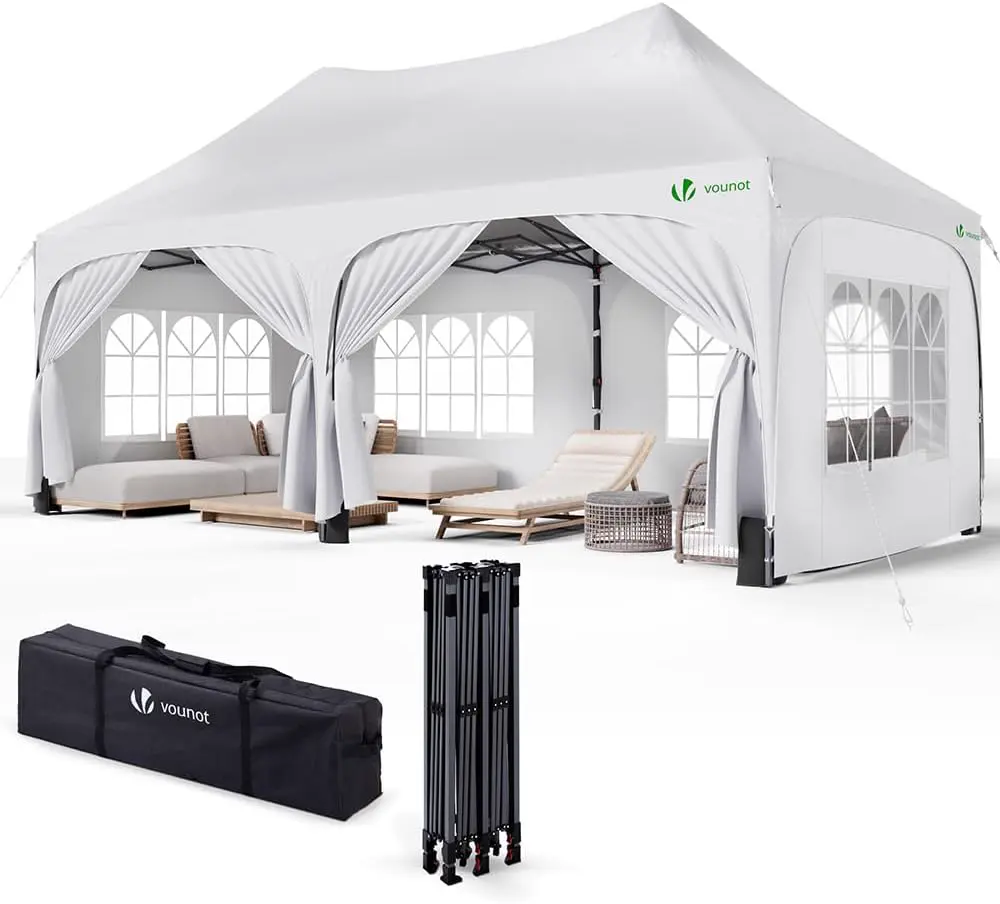 VOUNOT® Tonnelle de Jardin Extérieur 3x6m Barnum Pliant avec 6 Parois