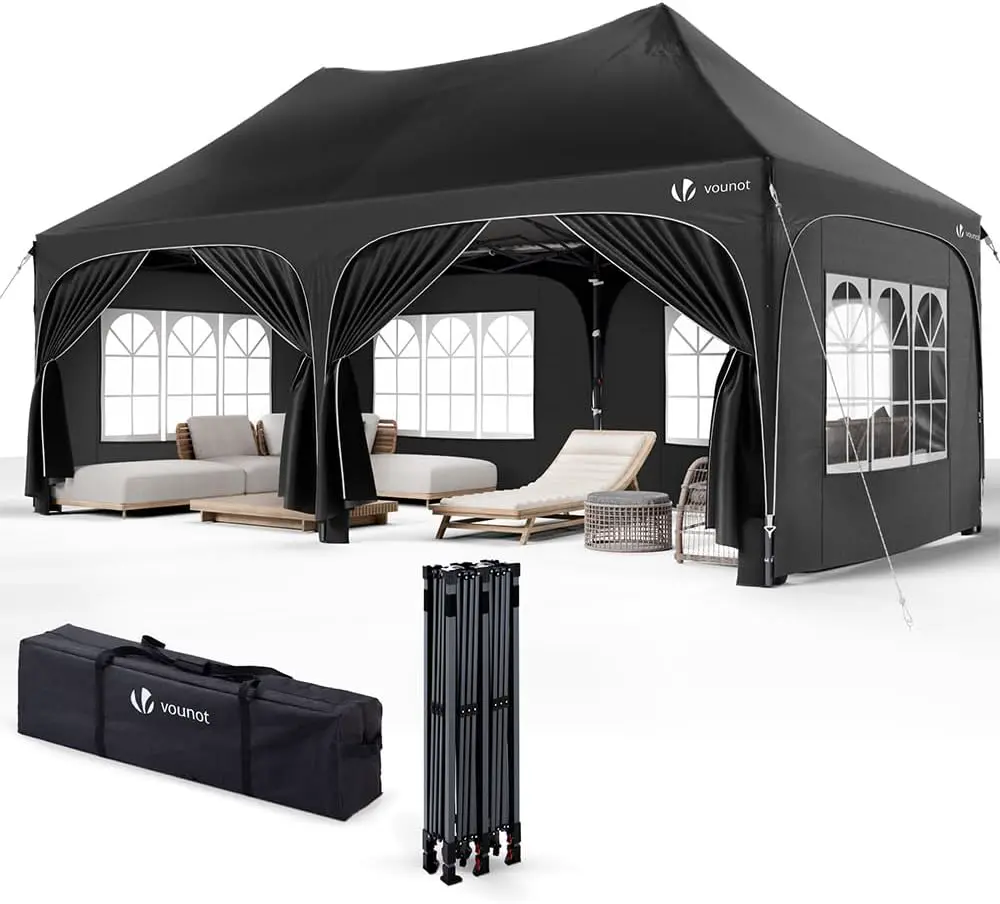 VOUNOT® Tonnelle de Jardin Extérieur 3x6m Barnum Pliant avec 6 Parois
