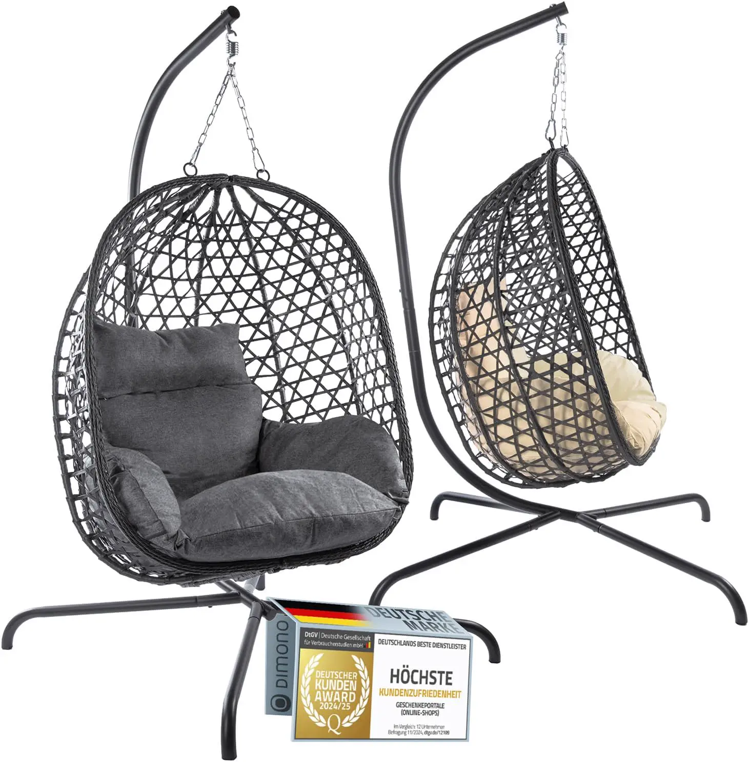 Chaise Suspendue avec Support ; Fauteuil de Relaxation en rotin