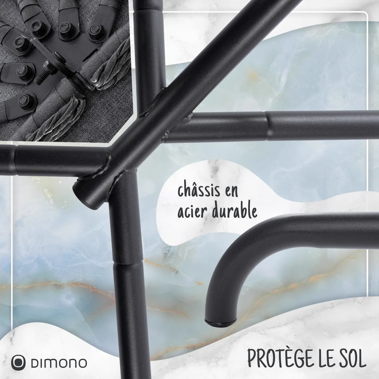 Fauteuils suspendus en rotin gris vue 5