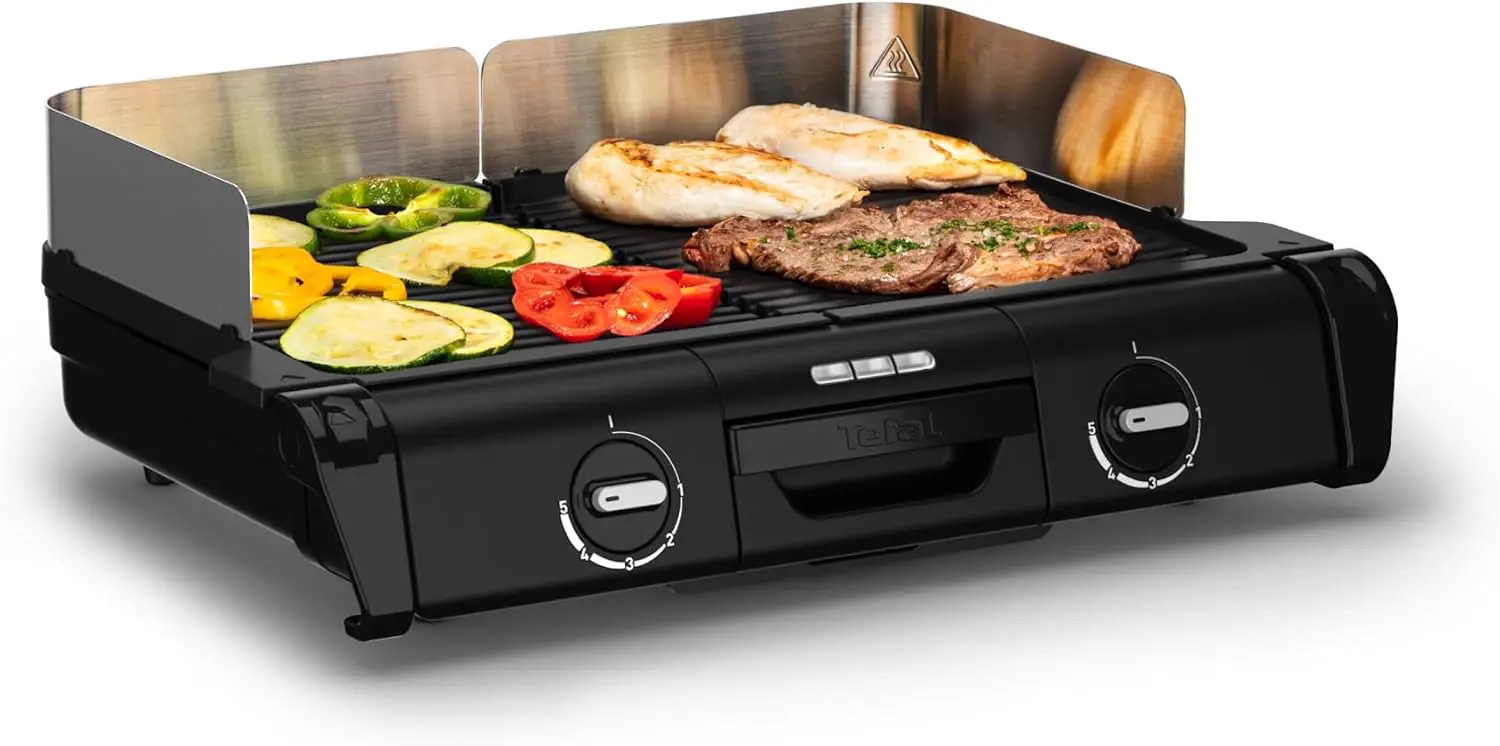 Tefal Barbecue électrique XL Family Grill 2400W avec 2 thermostats