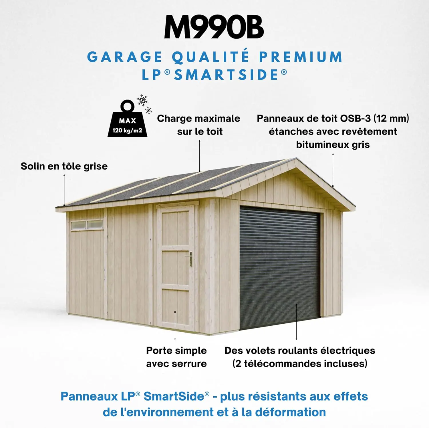 Abri de jardin en bois en bois 15 m² vue 4
