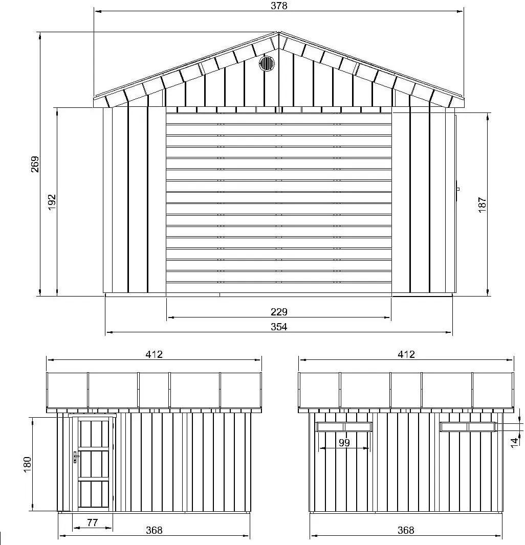 Abri de jardin en bois en bois 15 m² vue 5