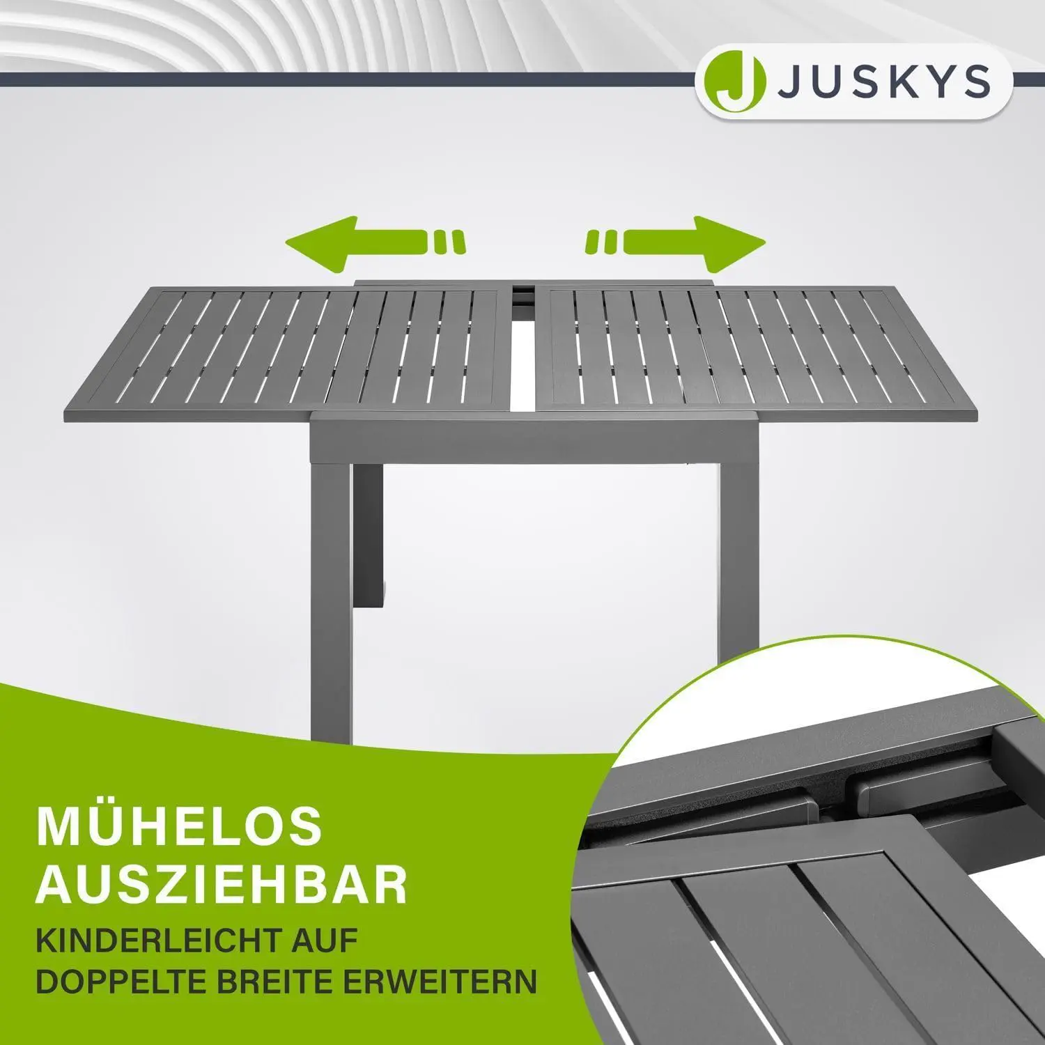 Table de jardin en aluminium vue 5