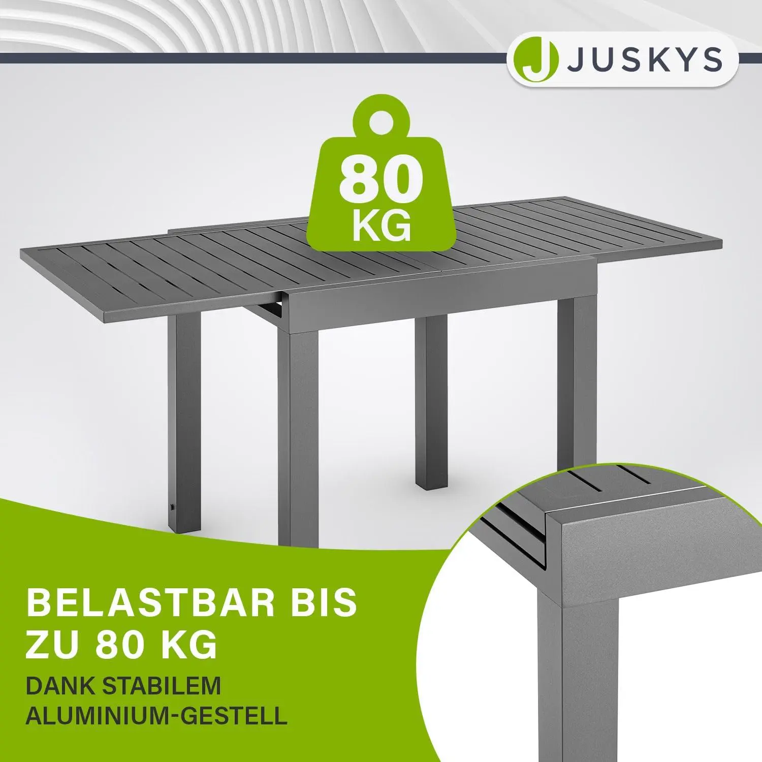 Table de jardin en aluminium vue 8