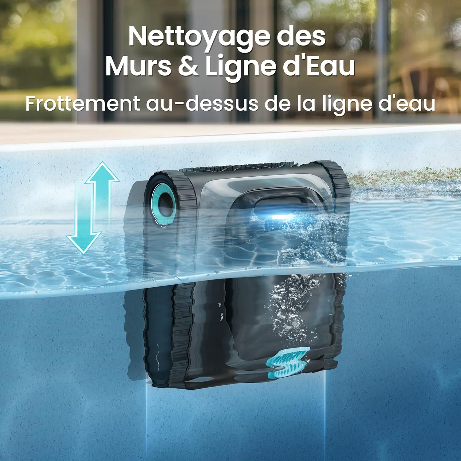 Robot piscine sable vue 5