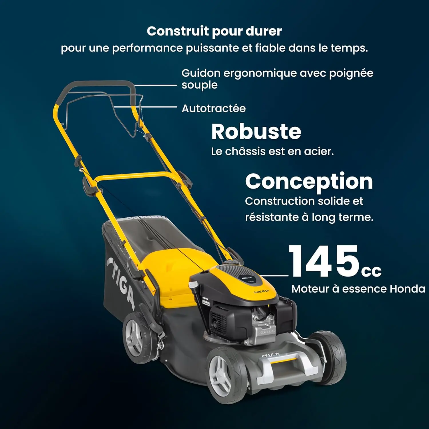 Tondeuse autoportée STIGA Combi 48 S H Tondeuse Thermique vue 2