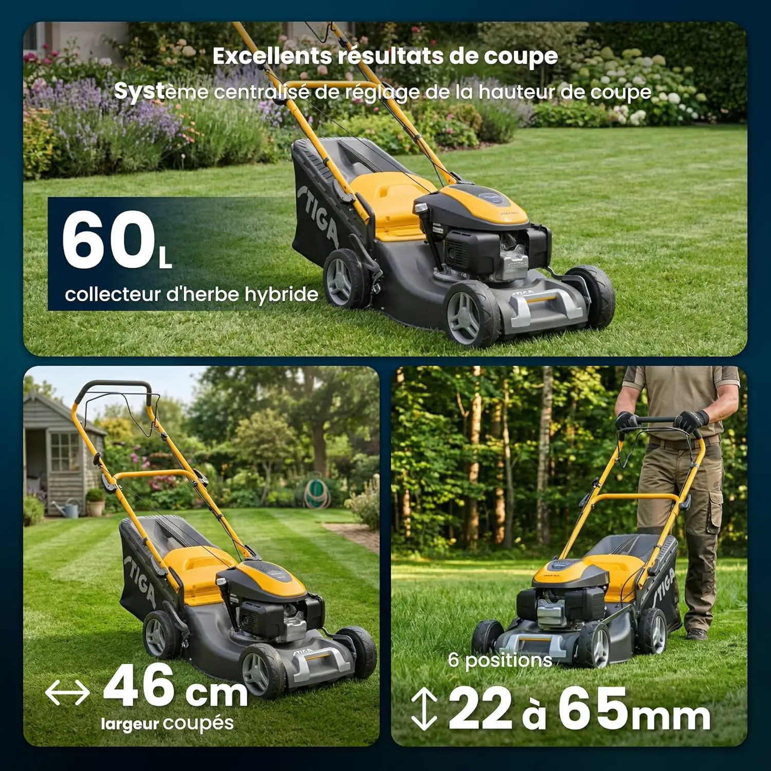 Tondeuse autoportée STIGA Combi 48 S H Tondeuse Thermique vue 4