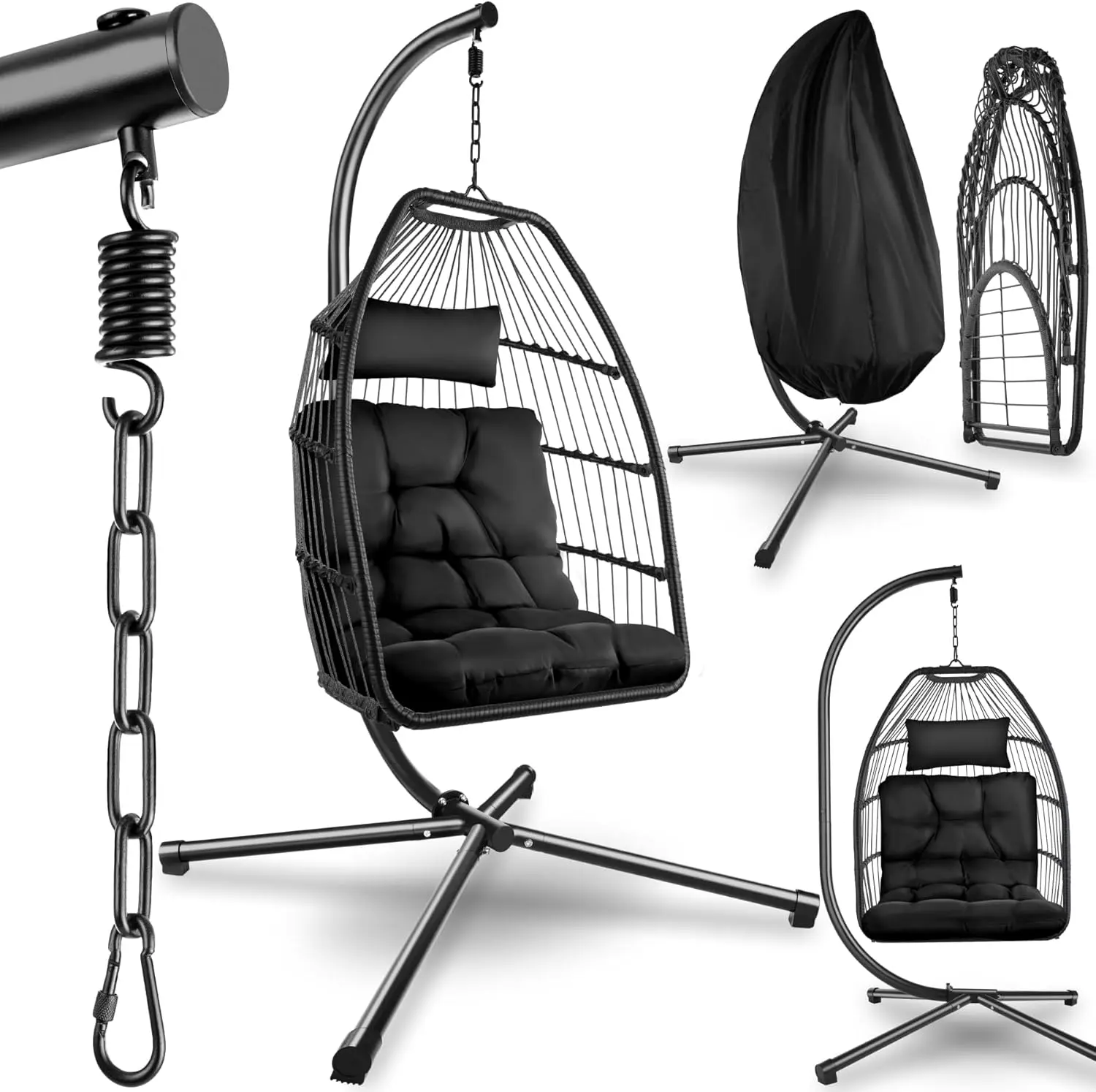 Fauteuils suspendus en métal vue 1