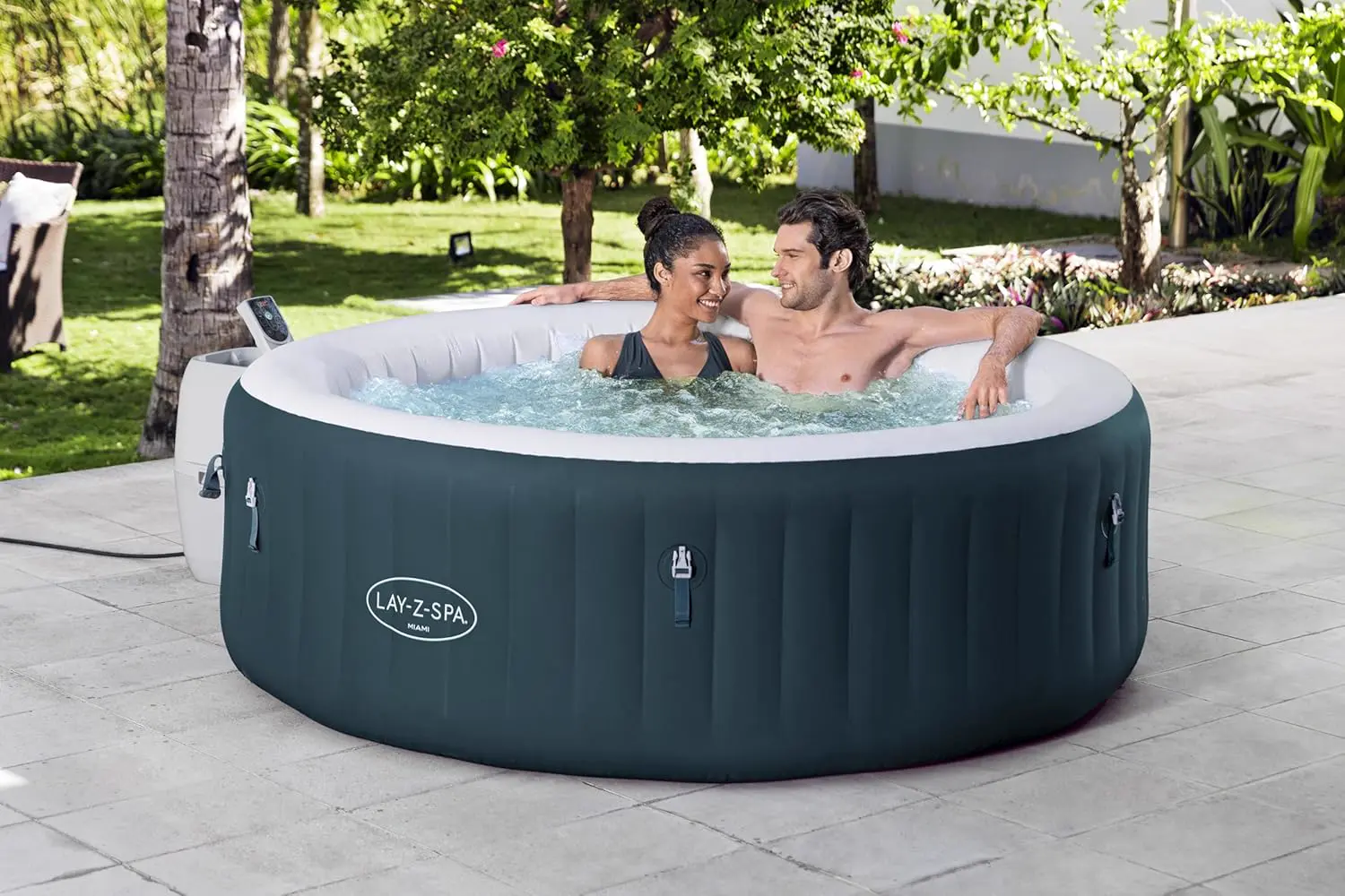Spa gonflable 4 personnes 4 places vert vue 2
