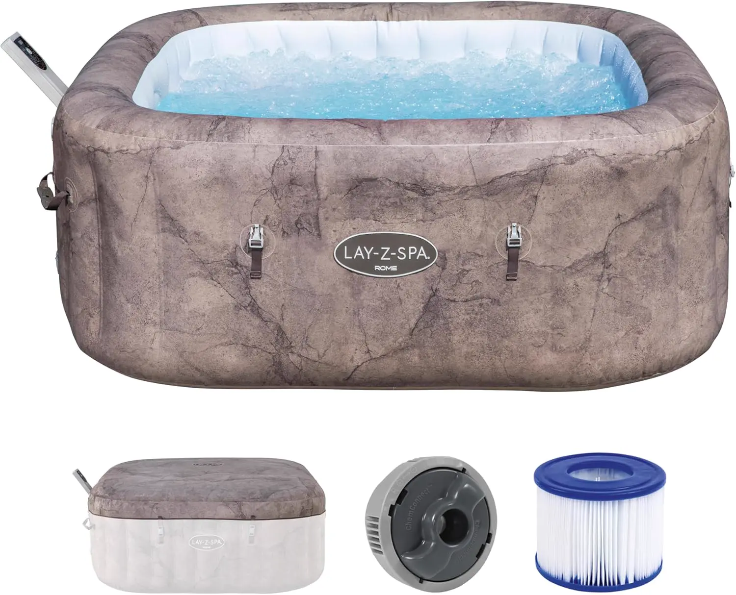 Bestway 71"x71"x28"/1.80mx1.80mx71cm Rome MaxHold EnergySense