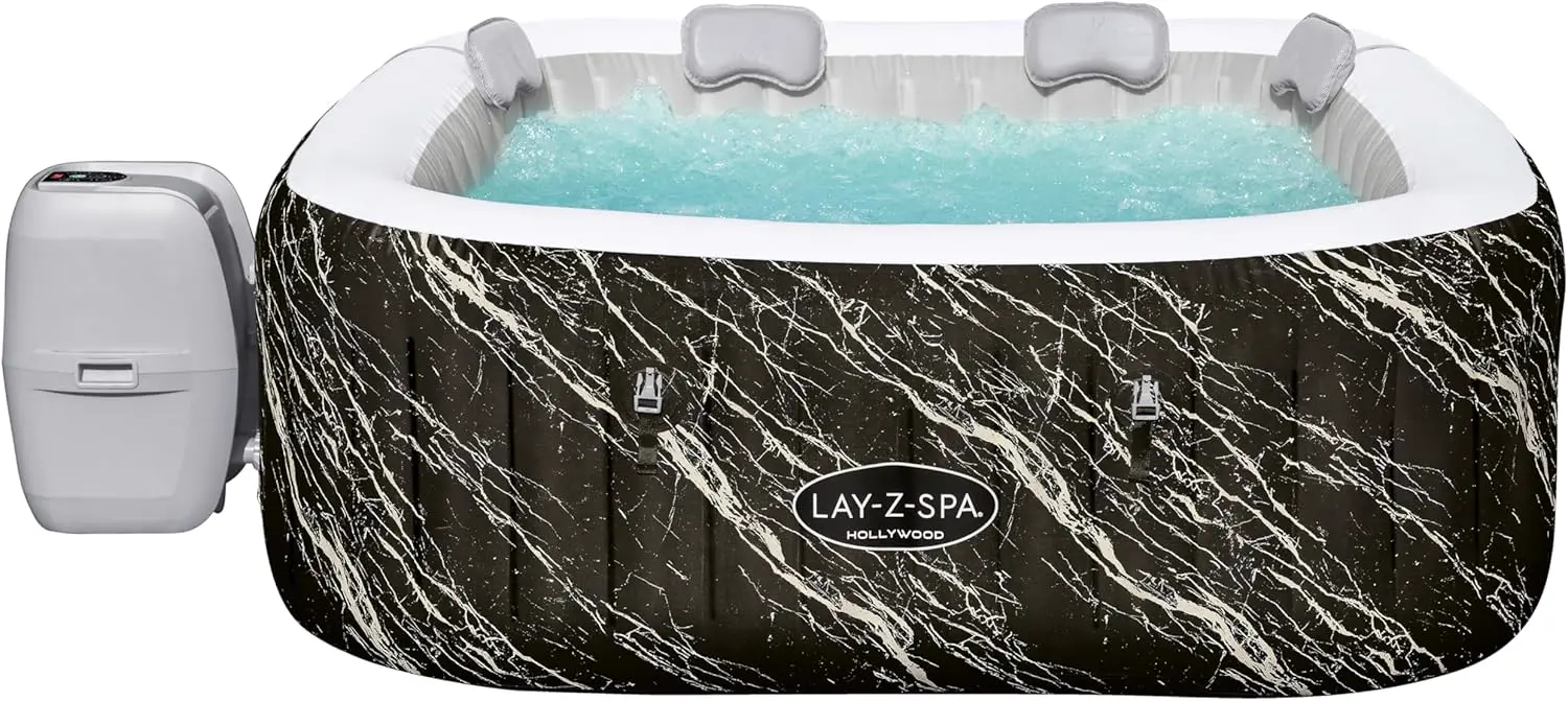 Spa gonflable 2 personnes 6 places noir vue 8